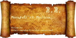 Menyhért Melina névjegykártya